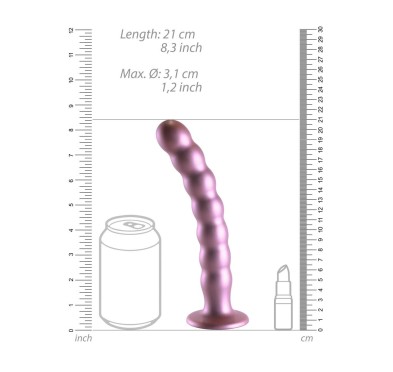 Beaded G-Spot Dildo - 8'' / 20,5 cm - Rose Gold